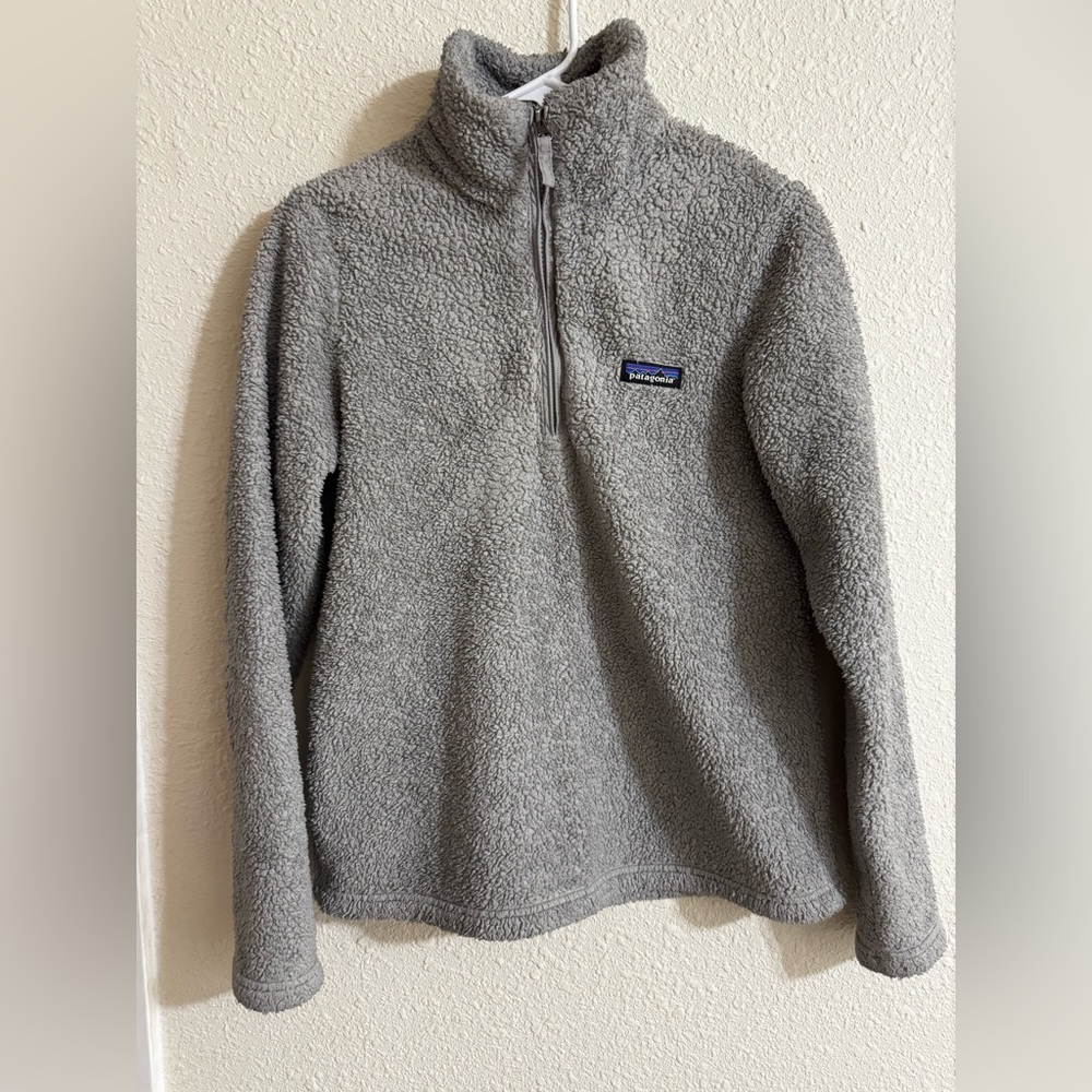 Patagonia Light Gray Sherpa Fleece Jacket